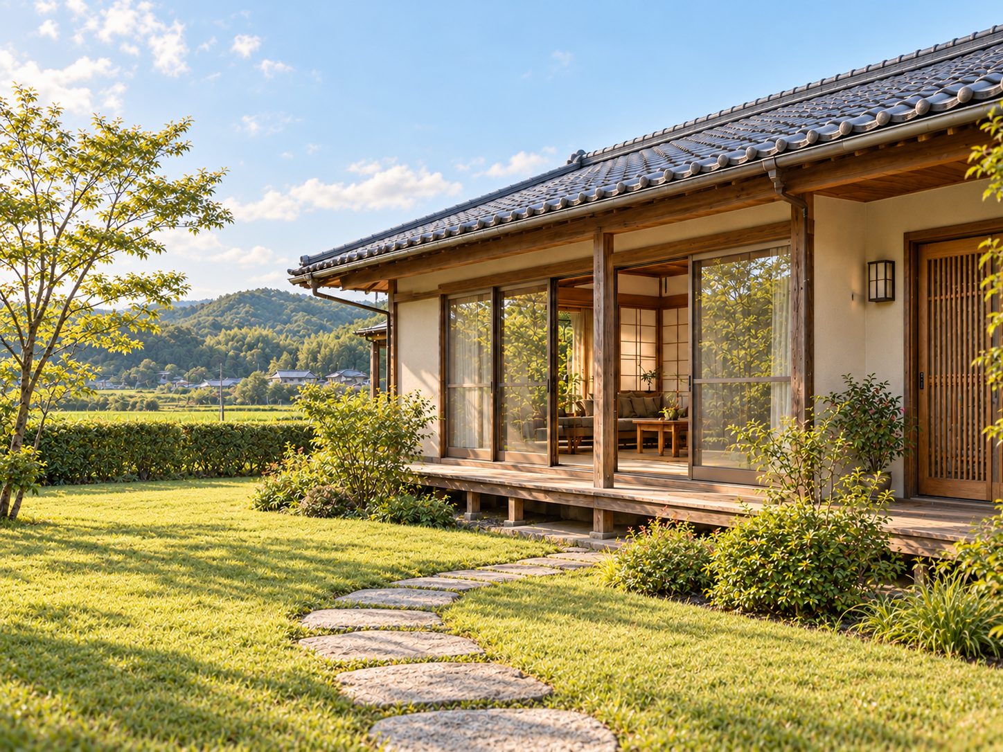 庭のある和風の平屋住宅（イメージ）